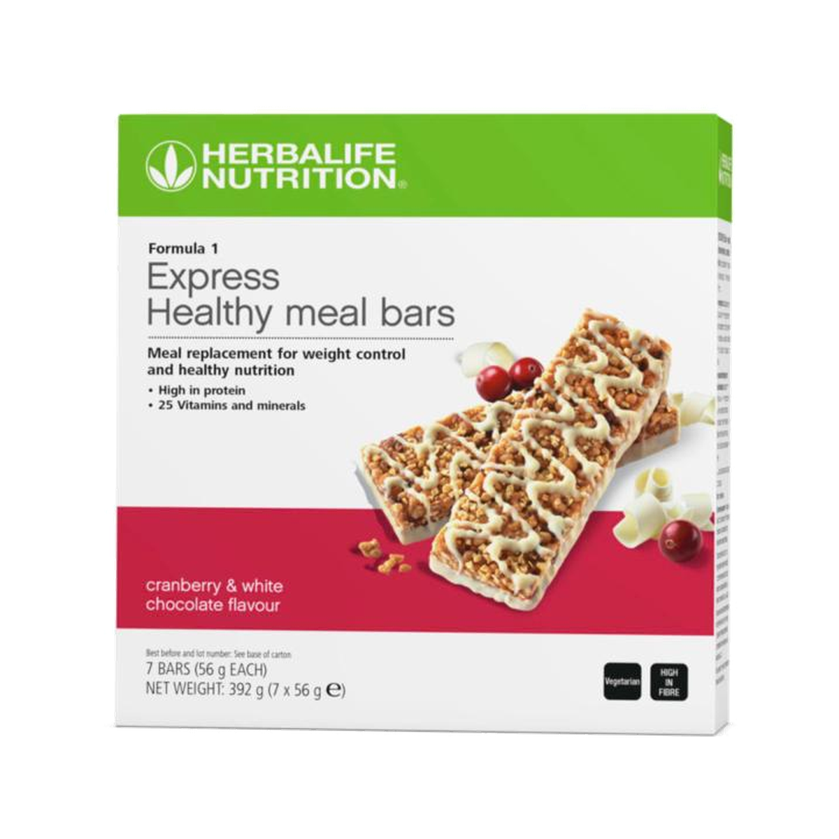 Formula 1 Express Healthy Meal Bars Cranberry & White Chocolate 7 bars per box