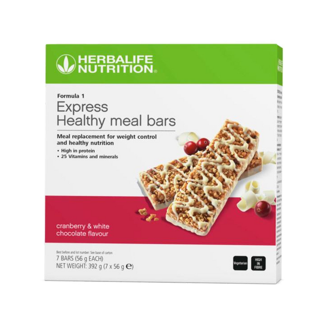 Formula 1 Express Healthy Meal Bars Cranberry & White Chocolate 7 bars per box