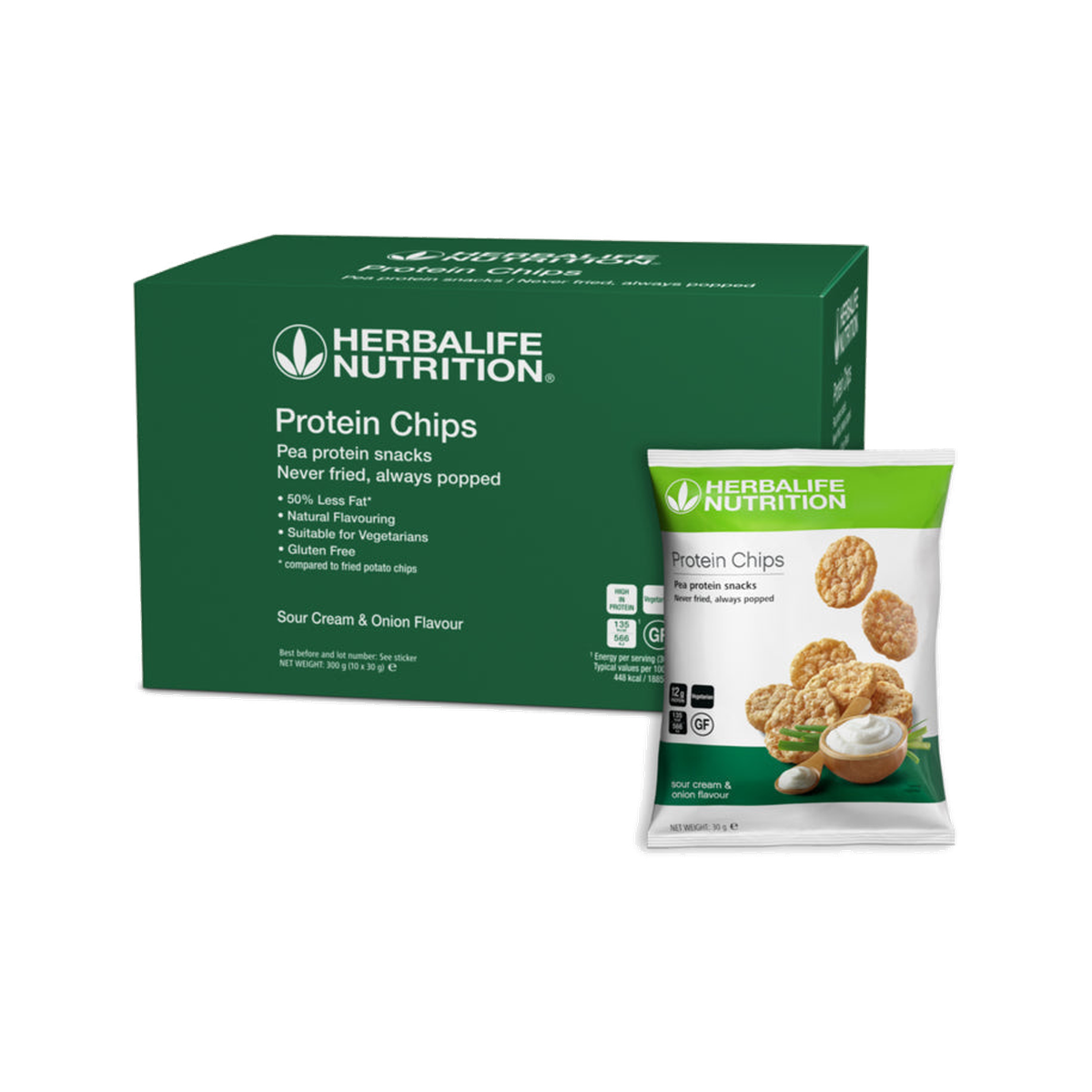 Protein Chips Sour Cream & Onion 10 x 30 g